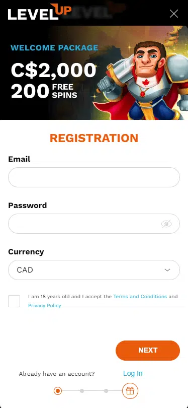 Illustration of a registration progress screen